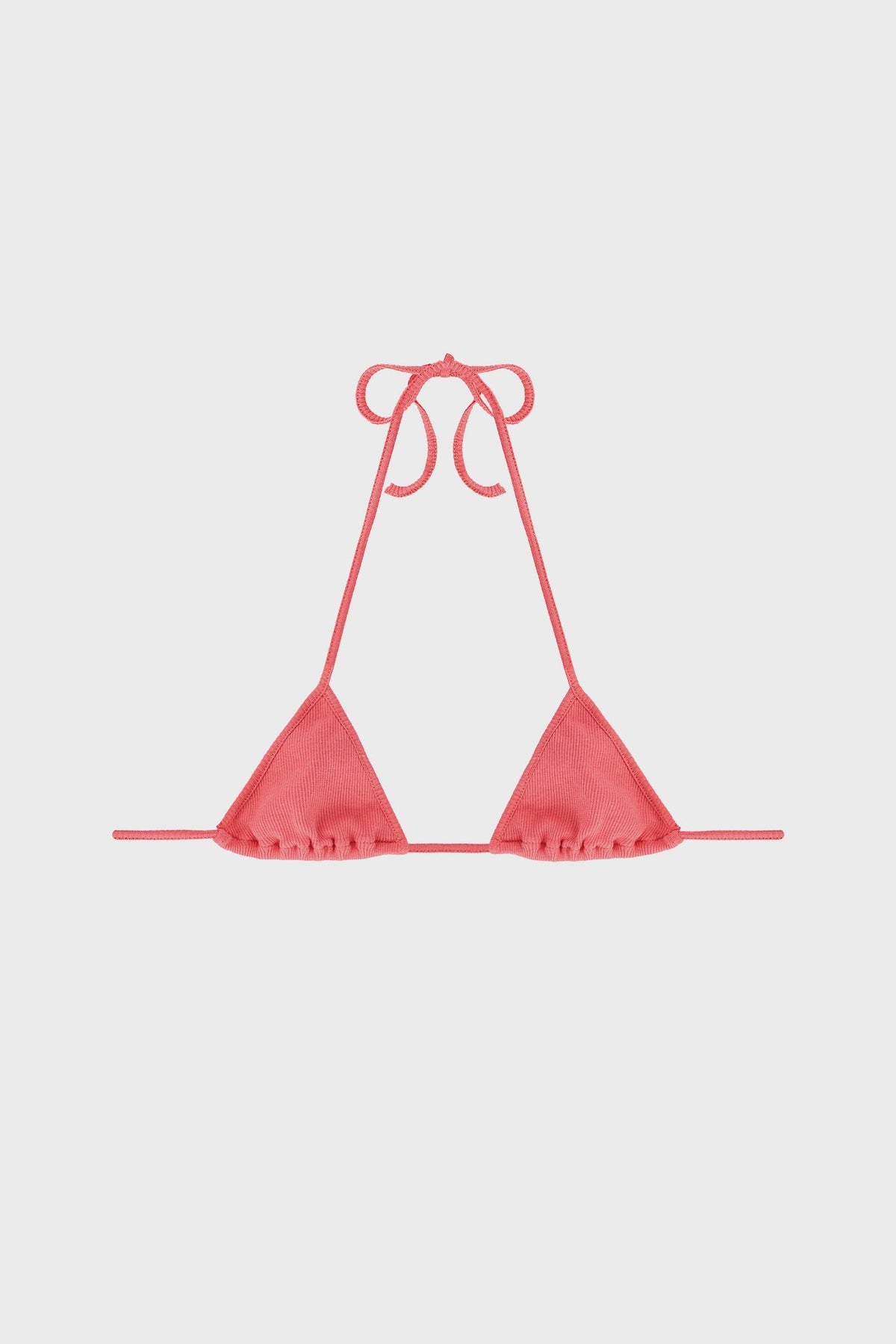 TRIANGLE BIKINI TOP IN RIBBED JERSEY